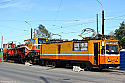 Stopfmaschine VPRS-500 and IM-68M tram with platform 